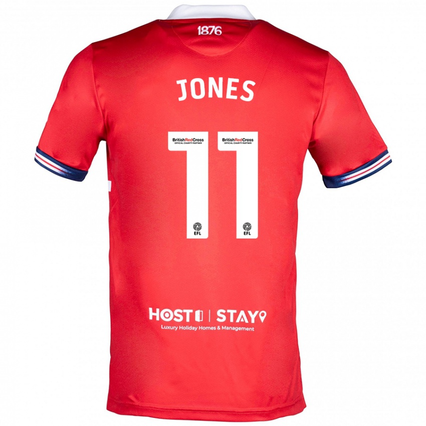 Damen Isaiah Jones #11 Rot Heimtrikot Trikot 2023/24 T-Shirt Schweiz