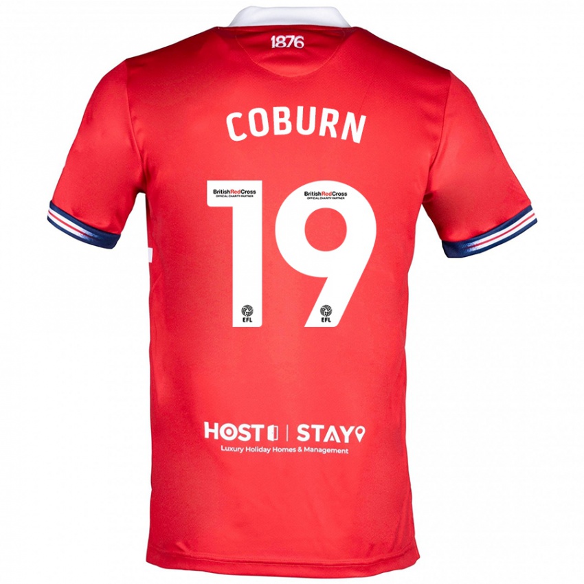 Damen Josh Coburn #19 Rot Heimtrikot Trikot 2023/24 T-Shirt Schweiz