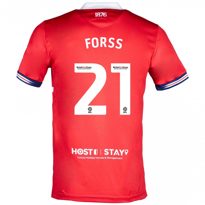 Damen Marcus Forss #21 Rot Heimtrikot Trikot 2023/24 T-Shirt Schweiz