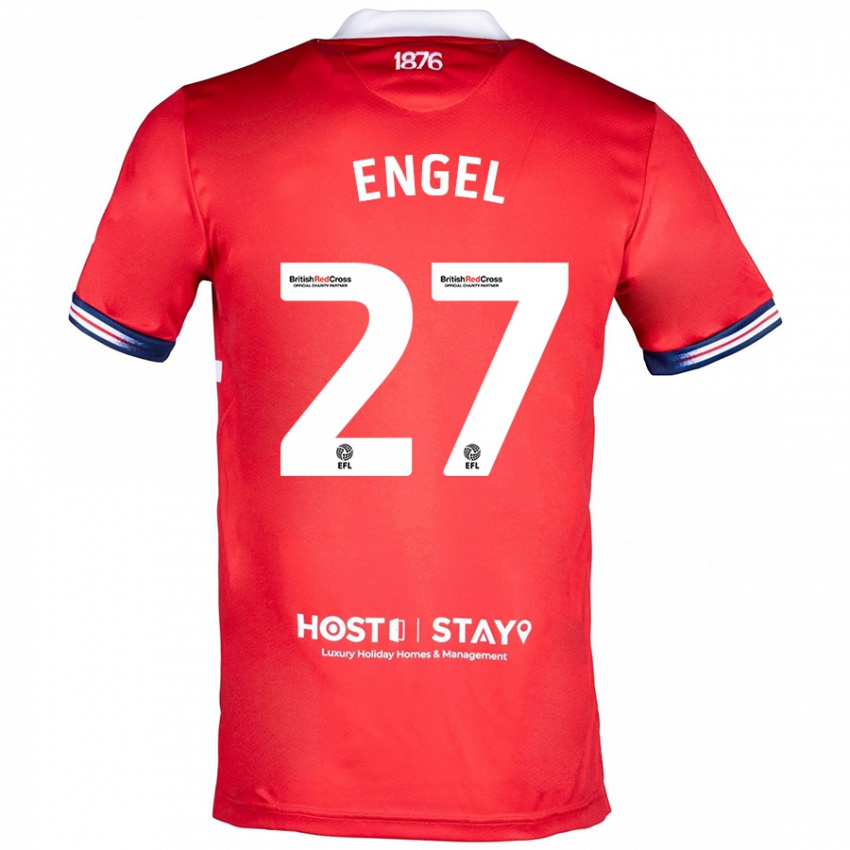 Damen Lukas Engel #27 Rot Heimtrikot Trikot 2023/24 T-Shirt Schweiz