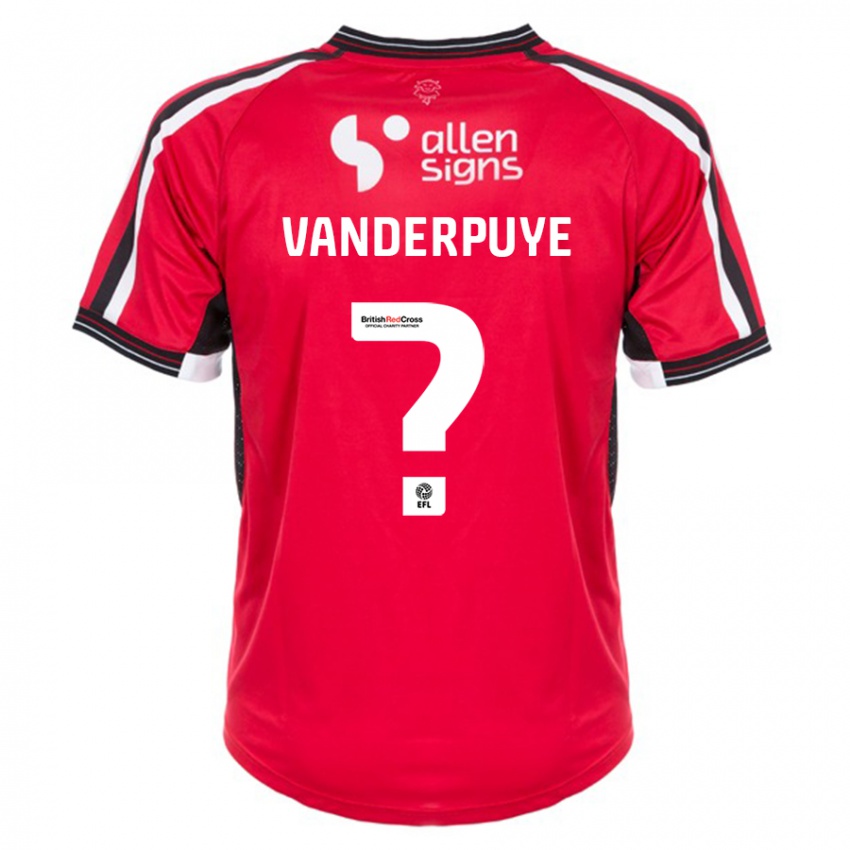 Damen Daniel Vanderpuye #0 Rot Heimtrikot Trikot 2023/24 T-Shirt Schweiz