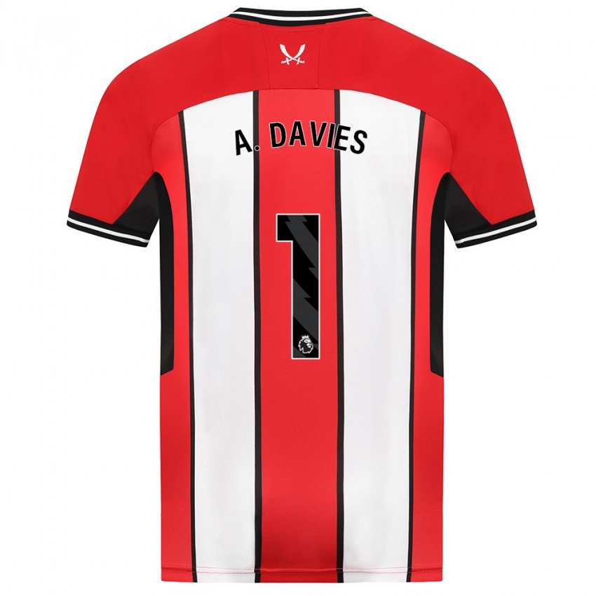 Damen Adam Davies #1 Rot Heimtrikot Trikot 2023/24 T-Shirt Schweiz