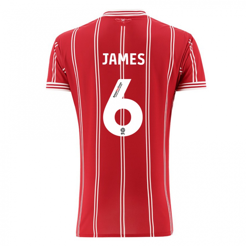 Damen Matty James #6 Rot Heimtrikot Trikot 2023/24 T-Shirt Schweiz