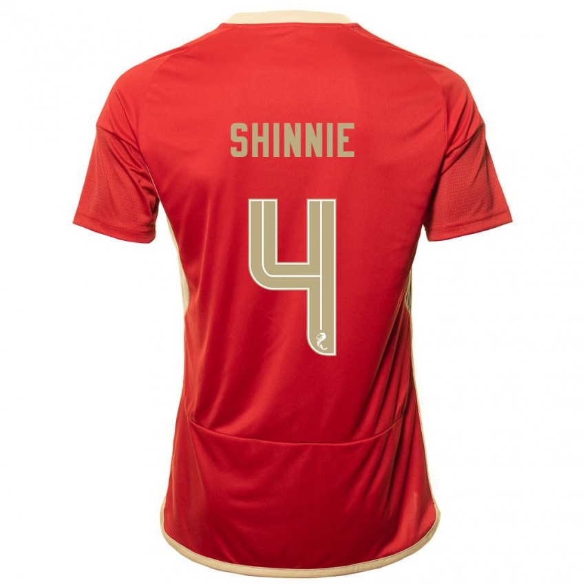 Damen Graeme Shinnie #4 Rot Heimtrikot Trikot 2023/24 T-Shirt Schweiz