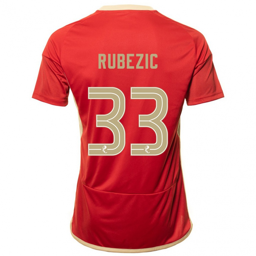 Damen Slobodan Rubezic #33 Rot Heimtrikot Trikot 2023/24 T-Shirt Schweiz