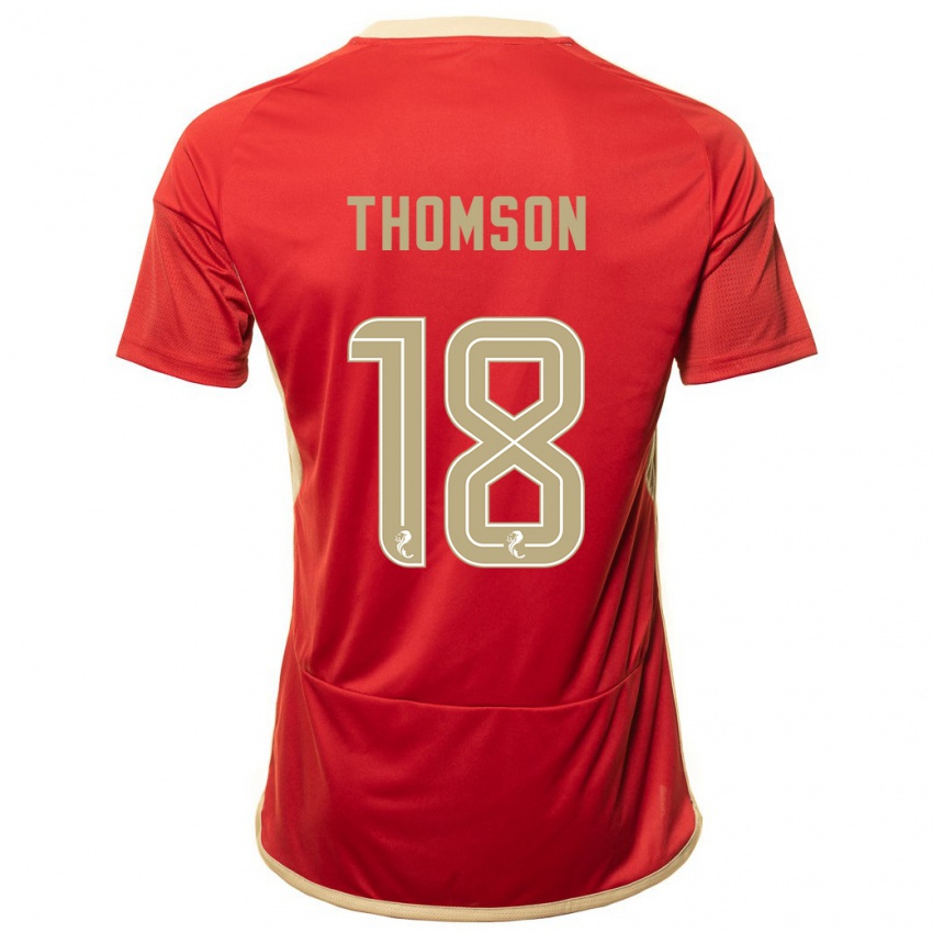 Damen Eva Thomson #18 Rot Heimtrikot Trikot 2023/24 T-Shirt Schweiz