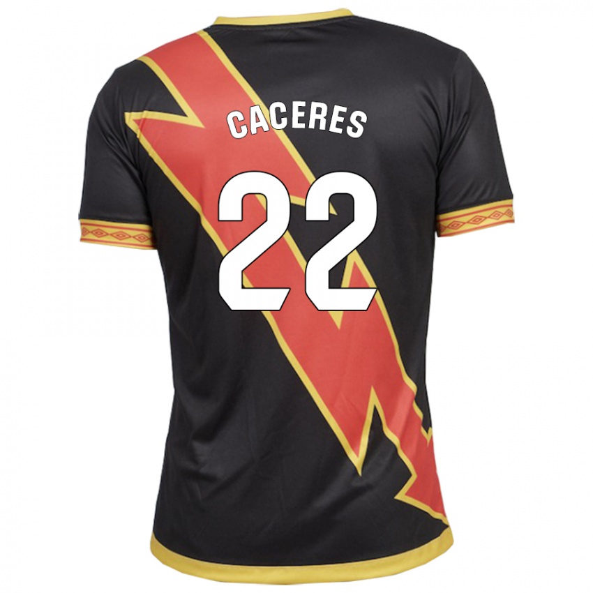 Damen Daniel Cáceres #22 Schwarz Auswärtstrikot Trikot 2023/24 T-Shirt Schweiz