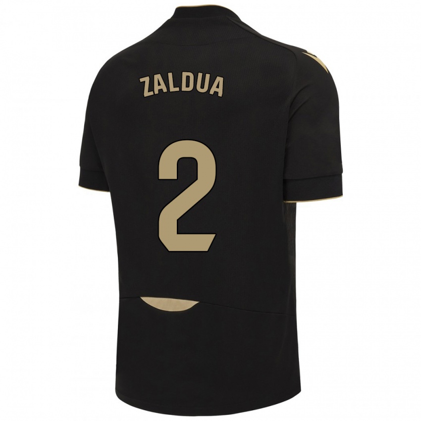 Damen Joseba Zaldua #2 Schwarz Auswärtstrikot Trikot 2023/24 T-Shirt Schweiz