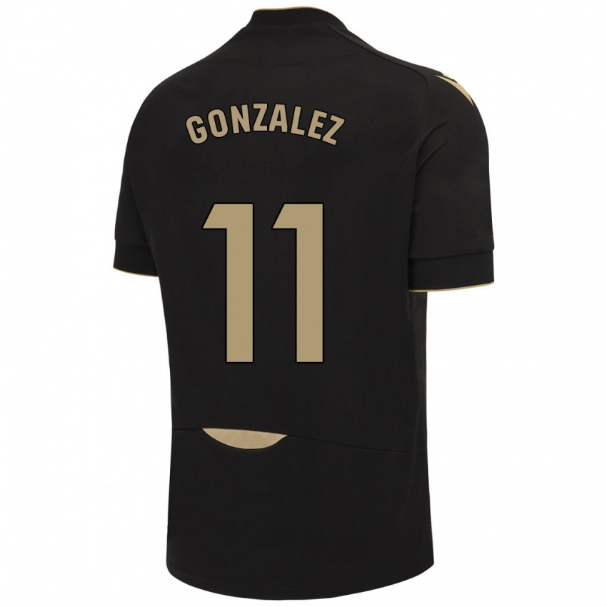 Damen Chus González #11 Schwarz Auswärtstrikot Trikot 2023/24 T-Shirt Schweiz