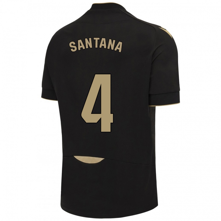 Damen María Del Carmen Santana Vázquez #4 Schwarz Auswärtstrikot Trikot 2023/24 T-Shirt Schweiz