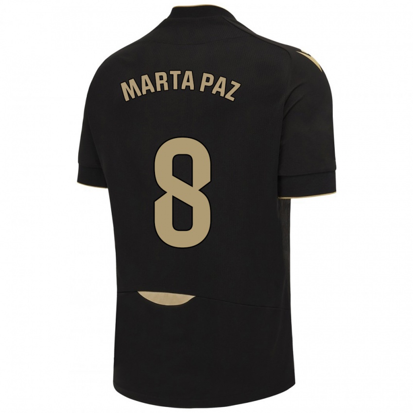 Damen Marta Milagros Paz Cruz #8 Schwarz Auswärtstrikot Trikot 2023/24 T-Shirt Schweiz