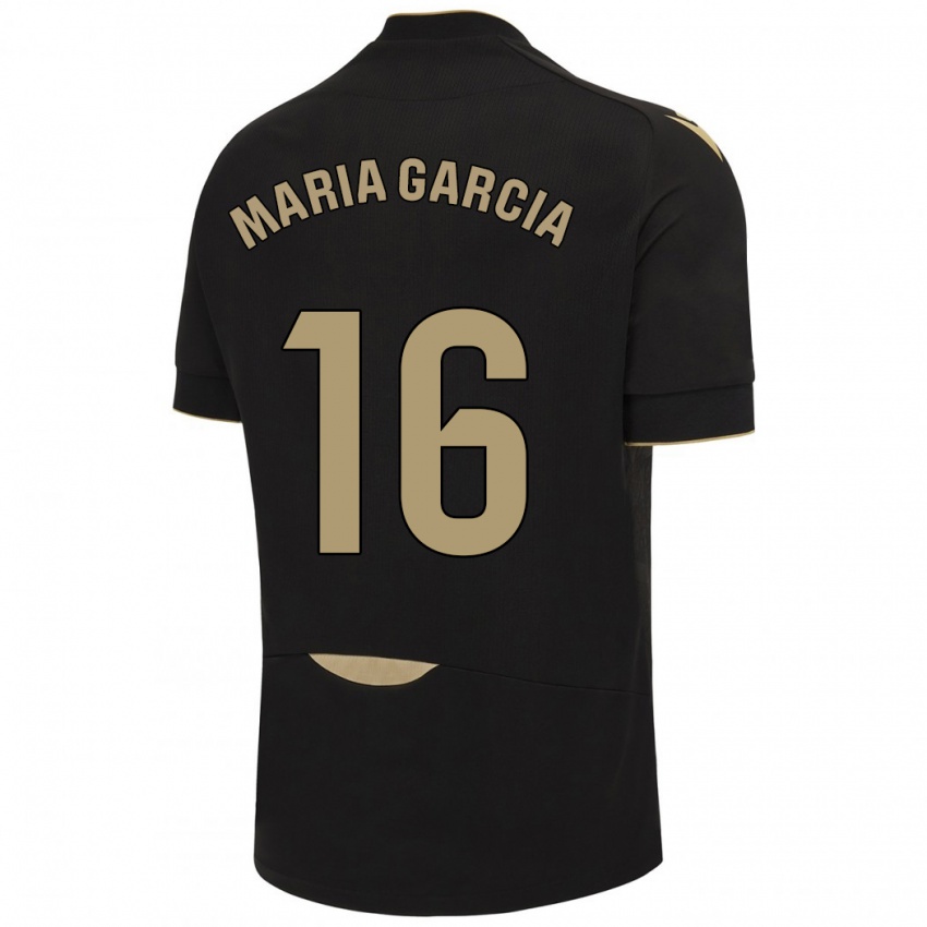 Damen Maria García Fernández #16 Schwarz Auswärtstrikot Trikot 2023/24 T-Shirt Schweiz