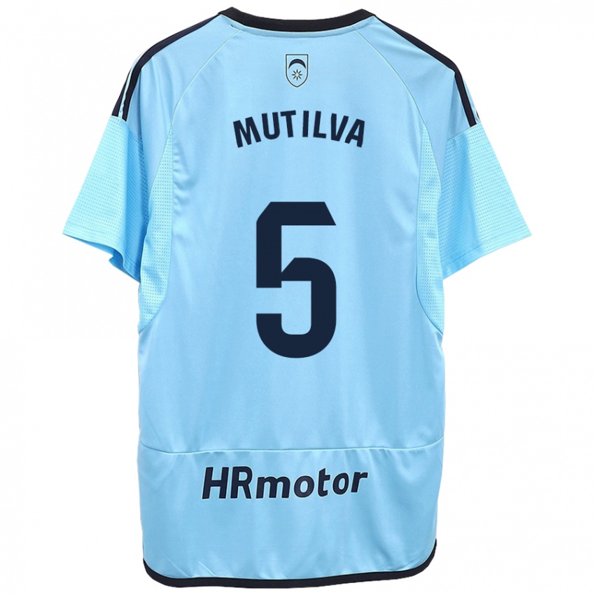 Damen Christian Mutilva #5 Blau Auswärtstrikot Trikot 2023/24 T-Shirt Schweiz
