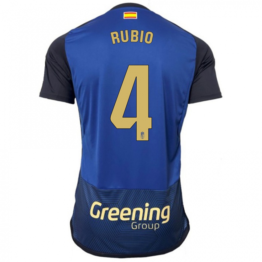 Damen Miguel Rubio #4 Marine Auswärtstrikot Trikot 2023/24 T-Shirt Schweiz