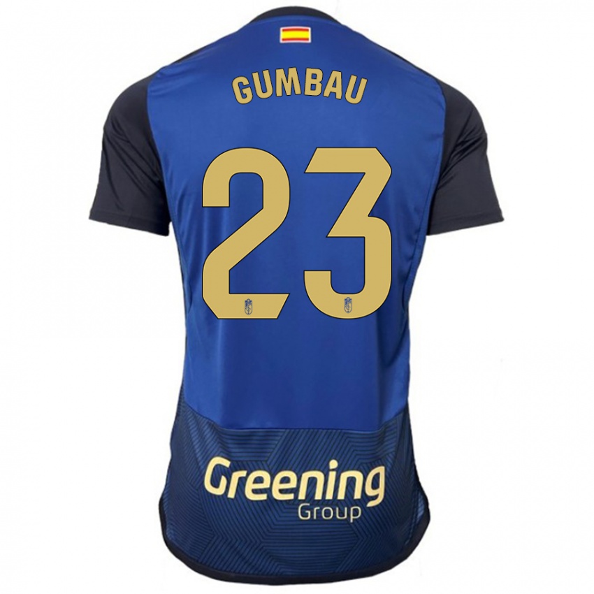 Damen Gerard Gumbau #23 Marine Auswärtstrikot Trikot 2023/24 T-Shirt Schweiz