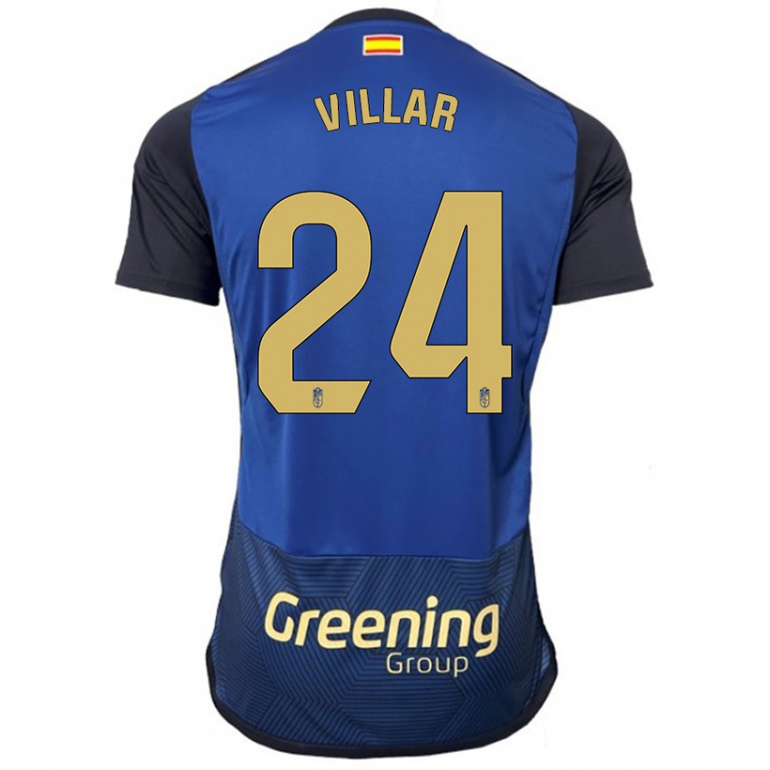 Damen Gonzalo Villar #24 Marine Auswärtstrikot Trikot 2023/24 T-Shirt Schweiz