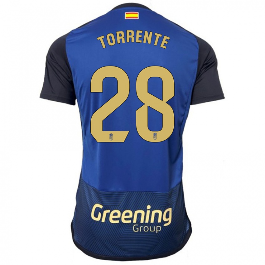 Damen Raúl Torrente #28 Marine Auswärtstrikot Trikot 2023/24 T-Shirt Schweiz