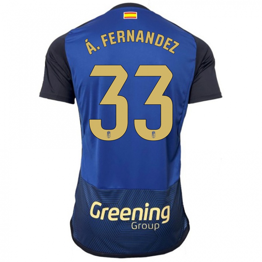 Damen Álvaro Fernández #33 Marine Auswärtstrikot Trikot 2023/24 T-Shirt Schweiz