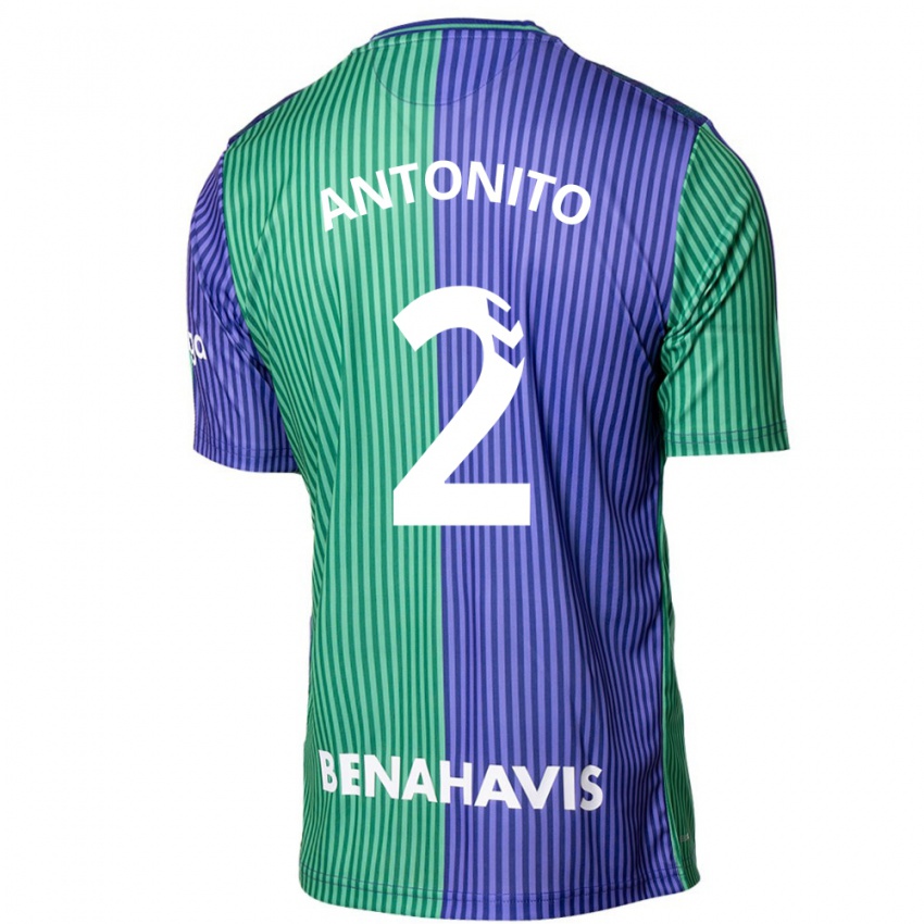 Damen Antoñito #2 Grün Blau Auswärtstrikot Trikot 2023/24 T-Shirt Schweiz