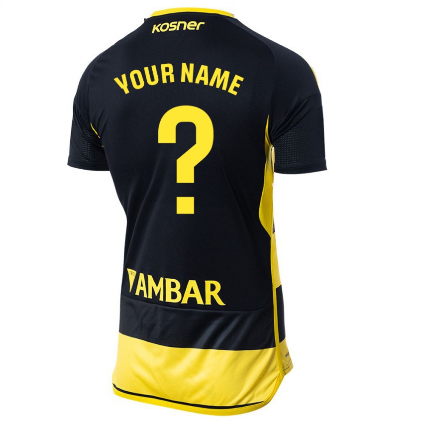 Damen Ihren Namen #0 Schwarz Gelb Auswärtstrikot Trikot 2023/24 T-Shirt Schweiz