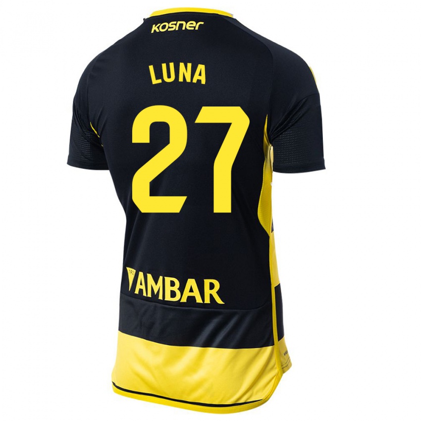 Damen Marcos Luna #27 Schwarz Gelb Auswärtstrikot Trikot 2023/24 T-Shirt Schweiz