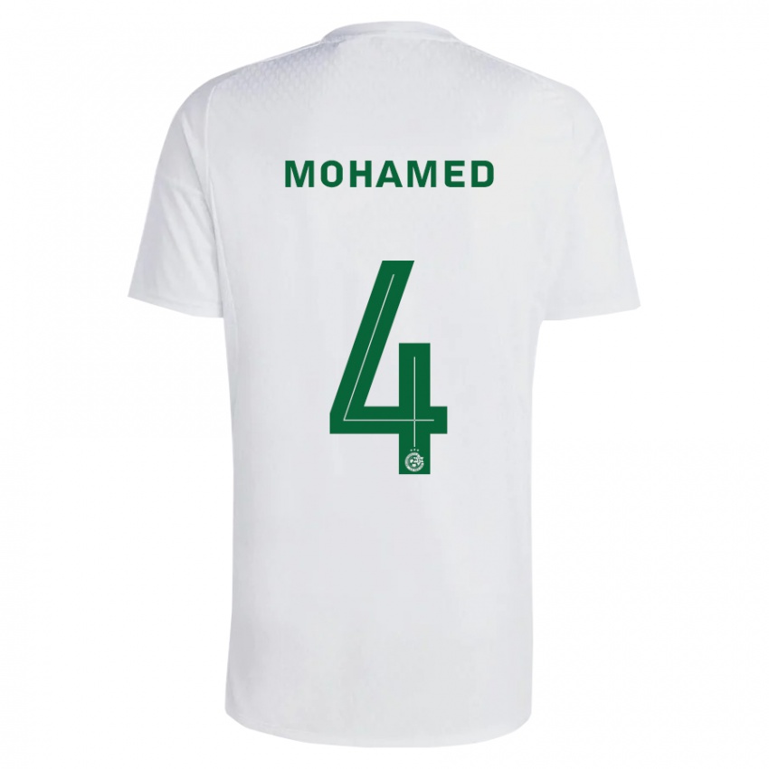 Damen Ali Mohamed #4 Grün Blau Auswärtstrikot Trikot 2023/24 T-Shirt Schweiz