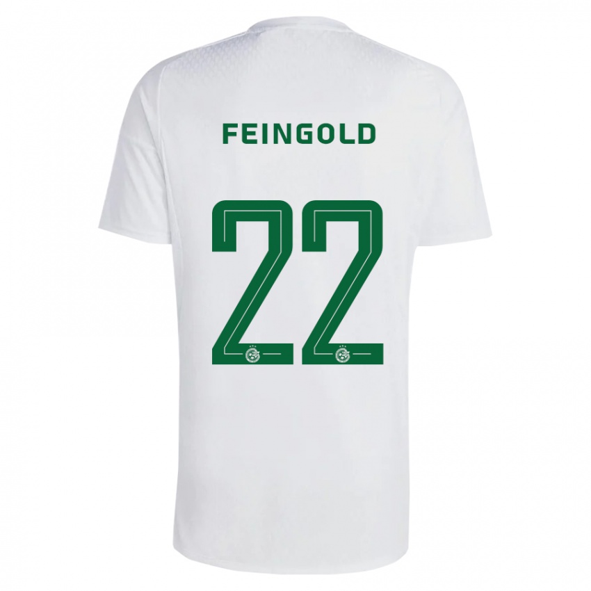 Damen Ilay Feingold #22 Grün Blau Auswärtstrikot Trikot 2023/24 T-Shirt Schweiz