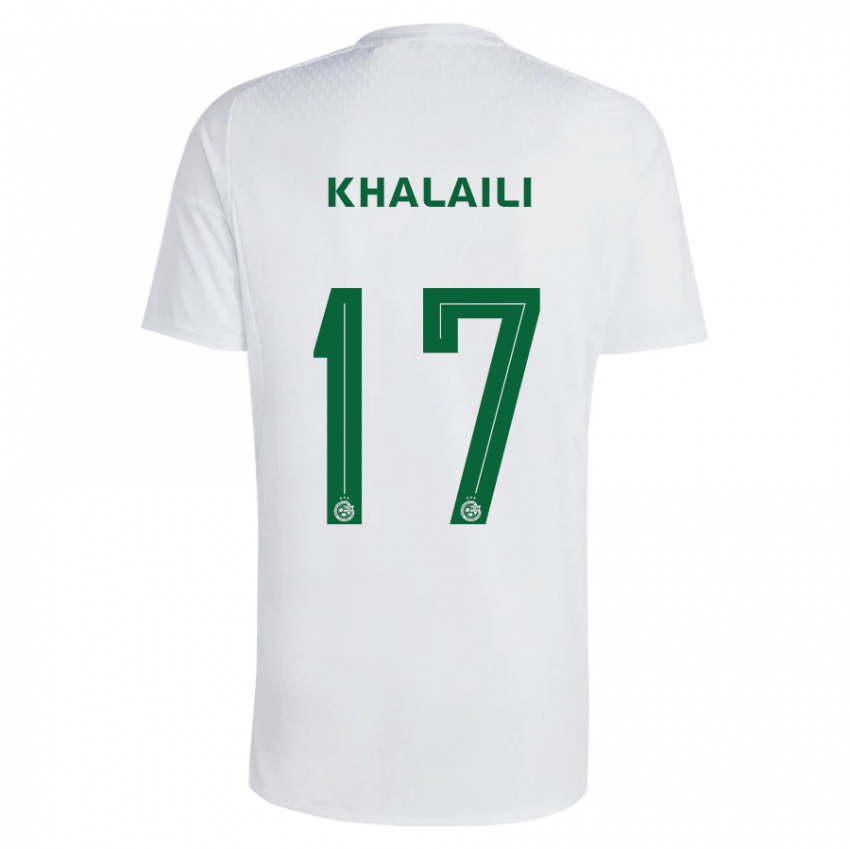 Damen Iyad Khalaili #17 Grün Blau Auswärtstrikot Trikot 2023/24 T-Shirt Schweiz