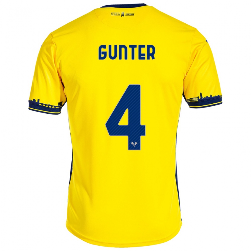 Damen Koray Günter #4 Gelb Auswärtstrikot Trikot 2023/24 T-Shirt Schweiz