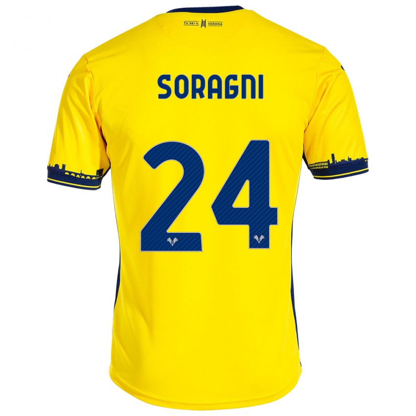 Damen Alberto Soragni #24 Gelb Auswärtstrikot Trikot 2023/24 T-Shirt Schweiz