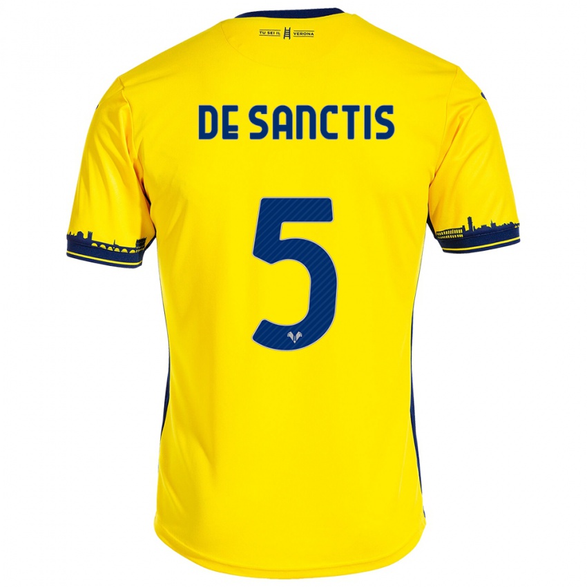 Damen Aurora De Sanctis #5 Gelb Auswärtstrikot Trikot 2023/24 T-Shirt Schweiz