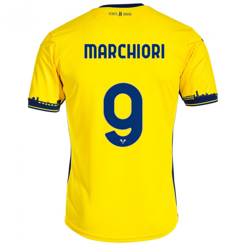 Damen Giorgia Marchiori #9 Gelb Auswärtstrikot Trikot 2023/24 T-Shirt Schweiz