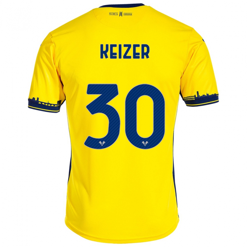 Damen Fanny Keizer #30 Gelb Auswärtstrikot Trikot 2023/24 T-Shirt Schweiz