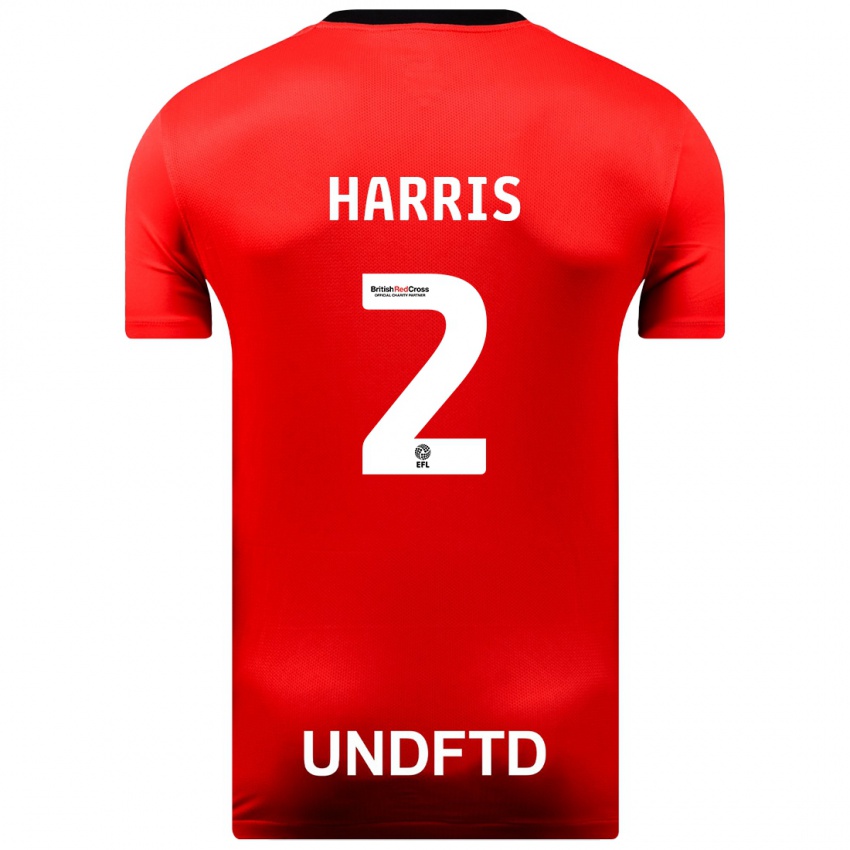 Damen Martha Harris #2 Rot Auswärtstrikot Trikot 2023/24 T-Shirt Schweiz