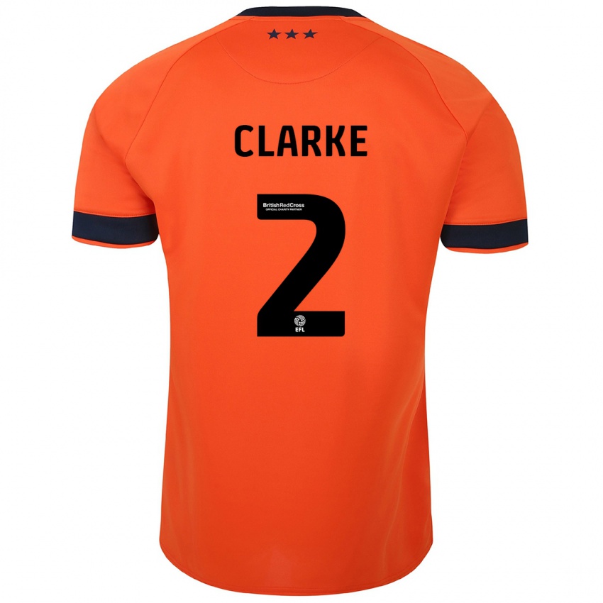 Damen Harry Clarke #2 Orangefarben Auswärtstrikot Trikot 2023/24 T-Shirt Schweiz