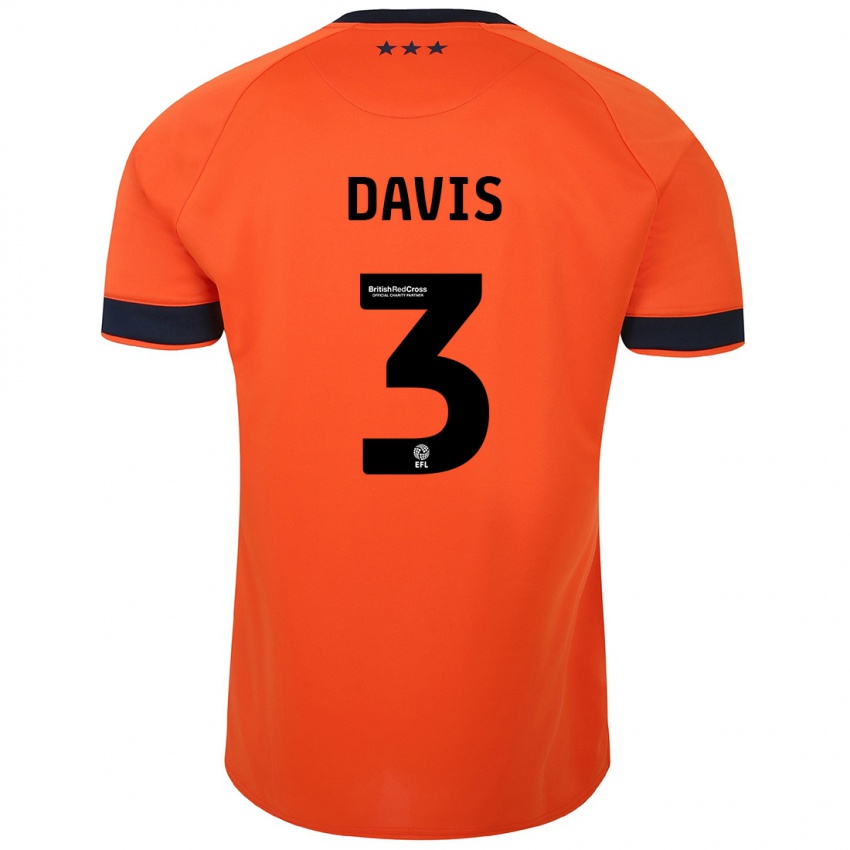 Damen Leif Davis #3 Orangefarben Auswärtstrikot Trikot 2023/24 T-Shirt Schweiz