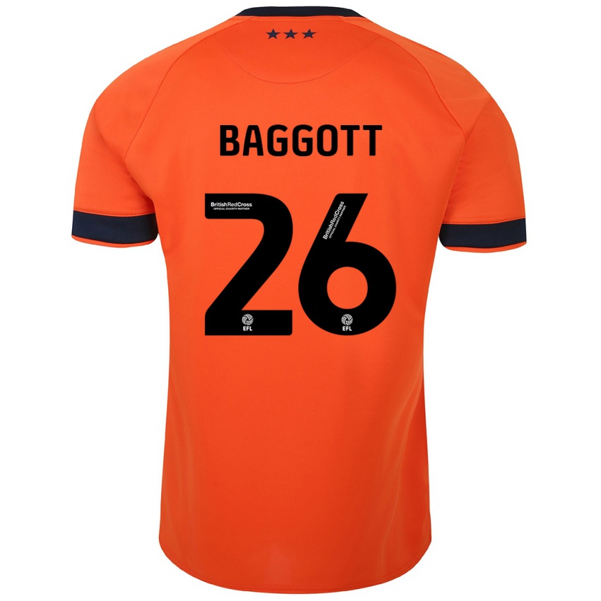 Damen Elkan Baggott #26 Orangefarben Auswärtstrikot Trikot 2023/24 T-Shirt Schweiz