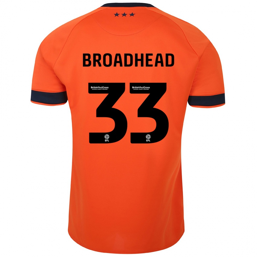 Damen Nathan Broadhead #33 Orangefarben Auswärtstrikot Trikot 2023/24 T-Shirt Schweiz