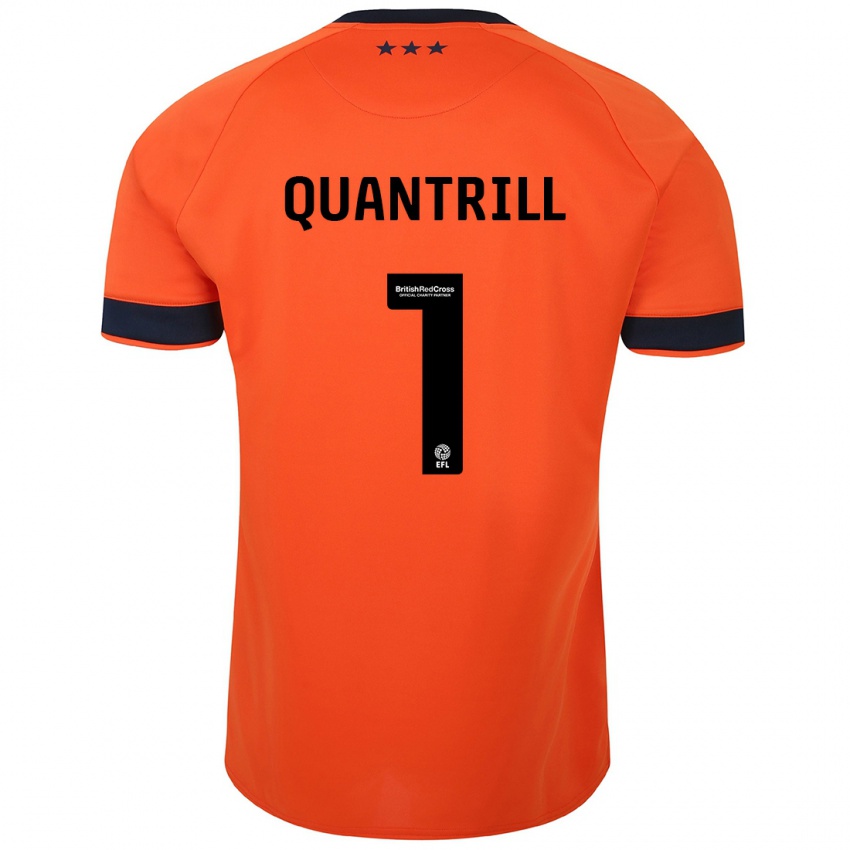 Damen Sarah Quantrill #1 Orangefarben Auswärtstrikot Trikot 2023/24 T-Shirt Schweiz