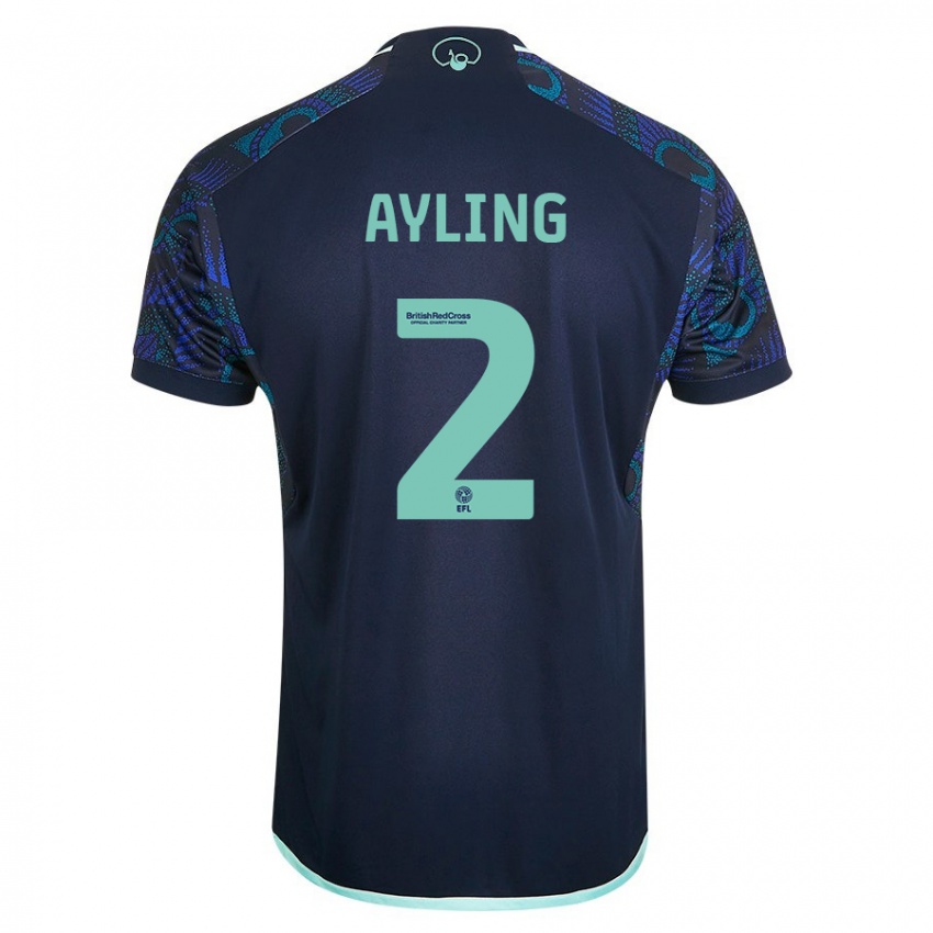 Damen Luke Ayling #2 Blau Auswärtstrikot Trikot 2023/24 T-Shirt Schweiz