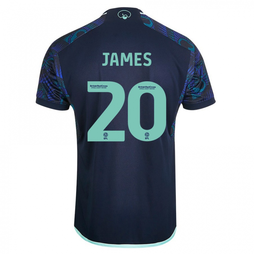 Damen Daniel James #20 Blau Auswärtstrikot Trikot 2023/24 T-Shirt Schweiz