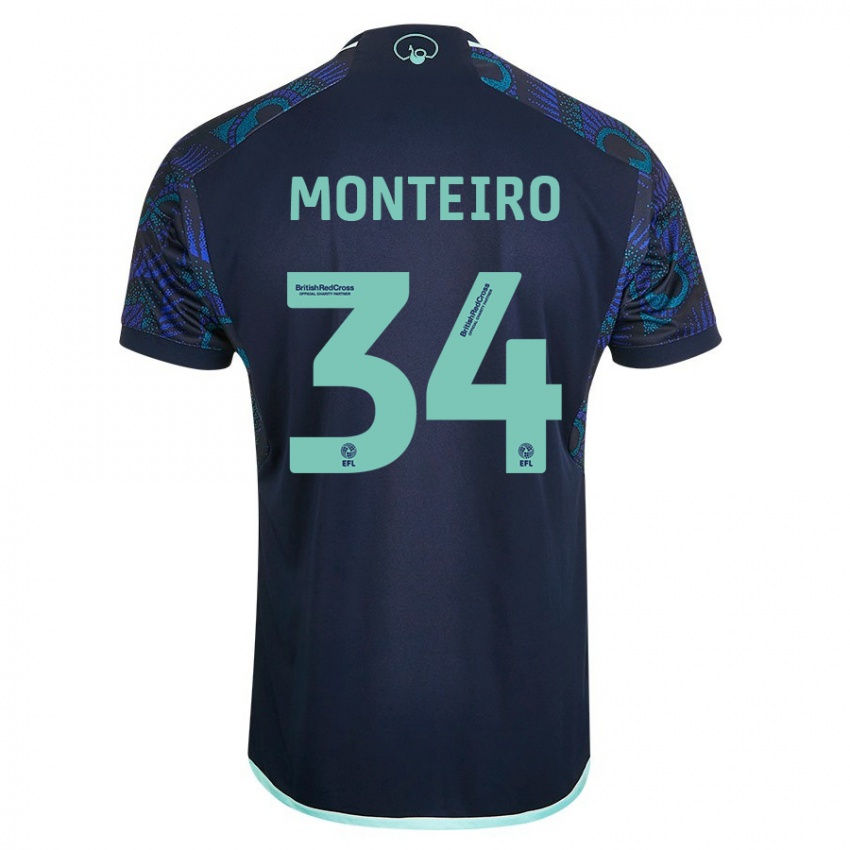 Damen Diogo Monteiro #34 Blau Auswärtstrikot Trikot 2023/24 T-Shirt Schweiz