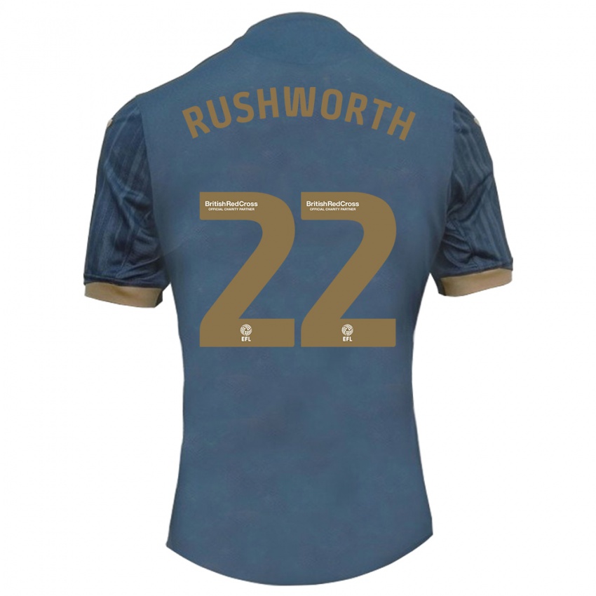 Damen Carl Rushworth #22 Dunkles Blaugrün Auswärtstrikot Trikot 2023/24 T-Shirt Schweiz