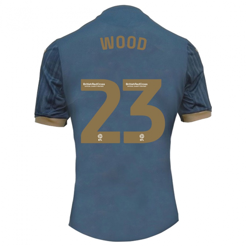 Damen Nathan Wood #23 Dunkles Blaugrün Auswärtstrikot Trikot 2023/24 T-Shirt Schweiz