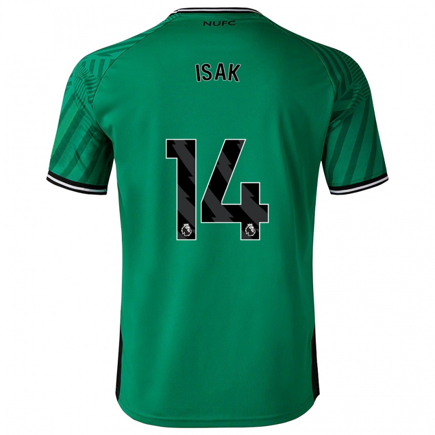 Damen Alexander Isak #14 Grün Auswärtstrikot Trikot 2023/24 T-Shirt Schweiz