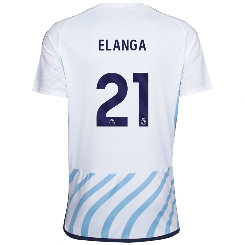 Damen Anthony Elanga #21 Weiß Blau Auswärtstrikot Trikot 2023/24 T-Shirt Schweiz