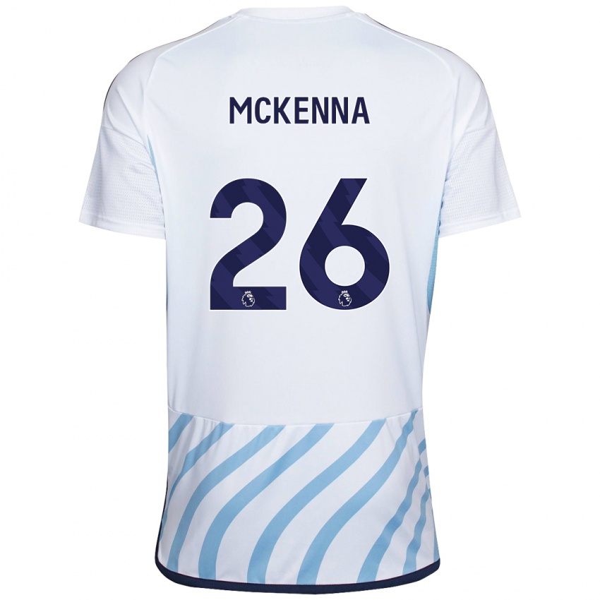 Damen Scott Mckenna #26 Weiß Blau Auswärtstrikot Trikot 2023/24 T-Shirt Schweiz