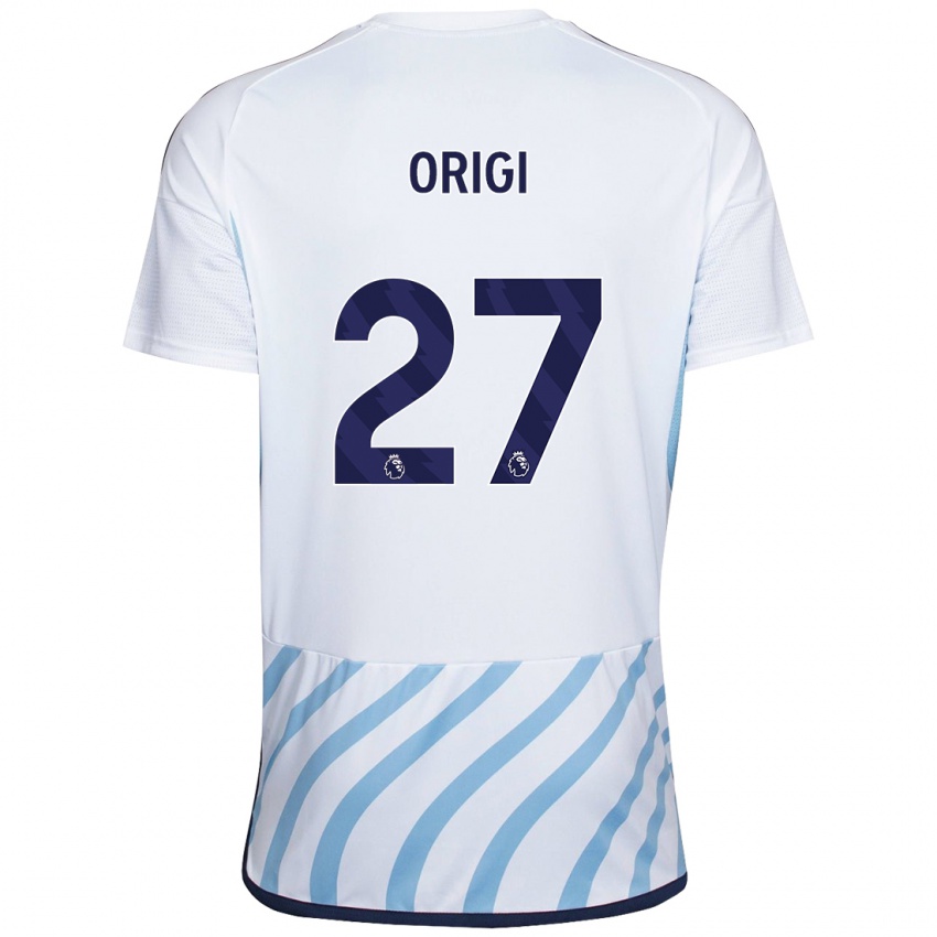 Damen Divock Origi #27 Weiß Blau Auswärtstrikot Trikot 2023/24 T-Shirt Schweiz