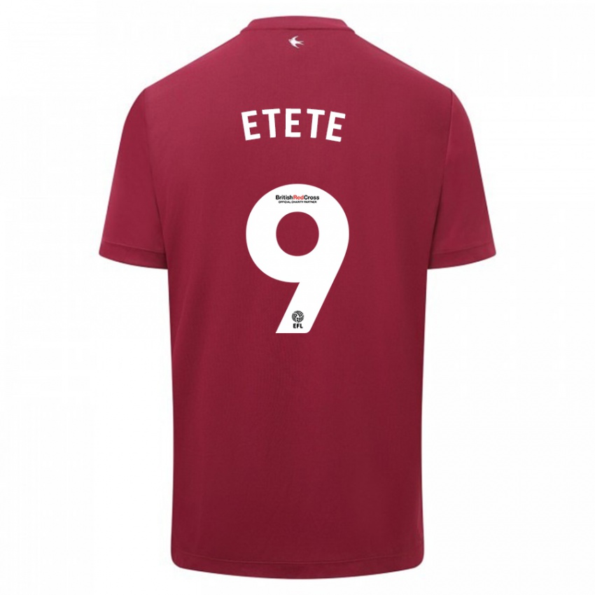 Damen Kion Etete #9 Rot Auswärtstrikot Trikot 2023/24 T-Shirt Schweiz