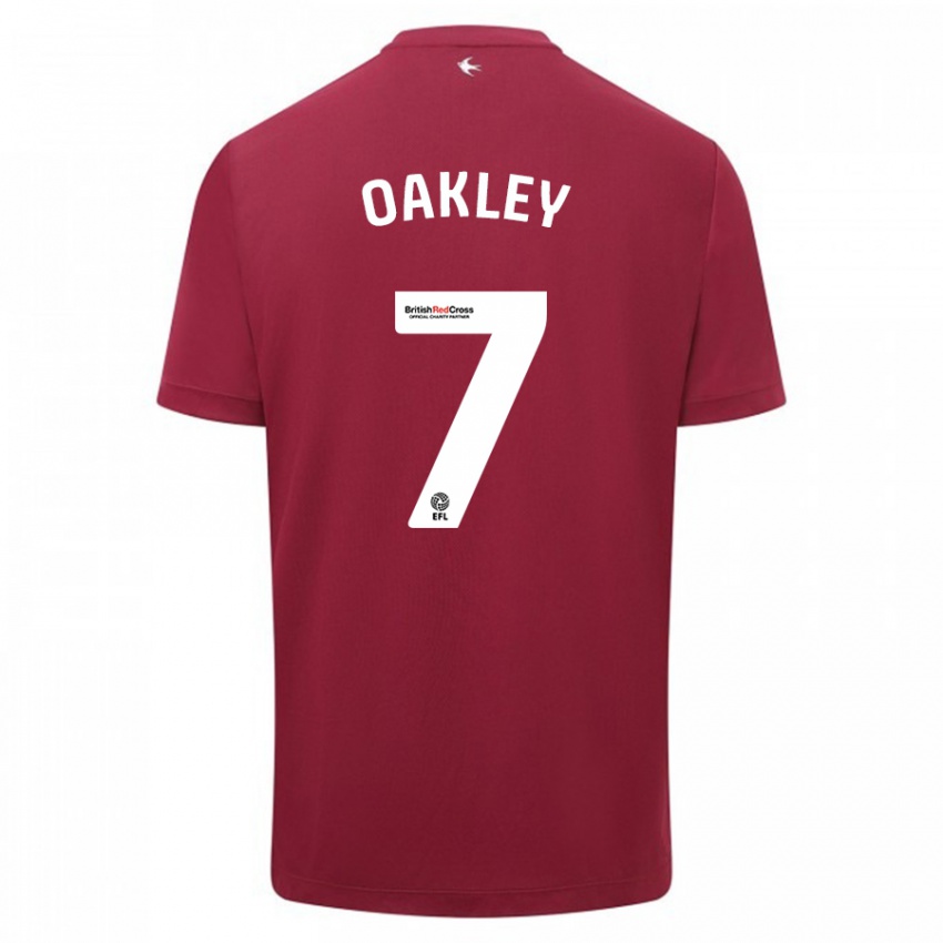 Damen Rhianne Oakley #7 Rot Auswärtstrikot Trikot 2023/24 T-Shirt Schweiz